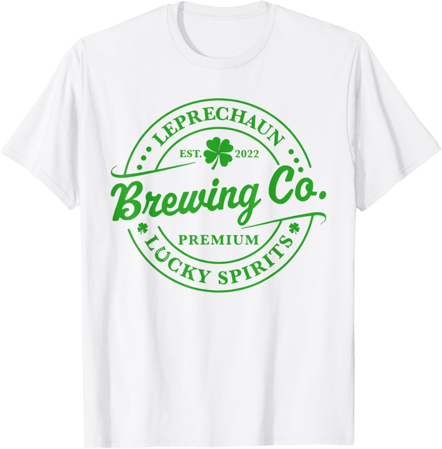 leprechaun brewing company shirt St Patricks Brewing Lucky T-Shirt - T-Shirt | White