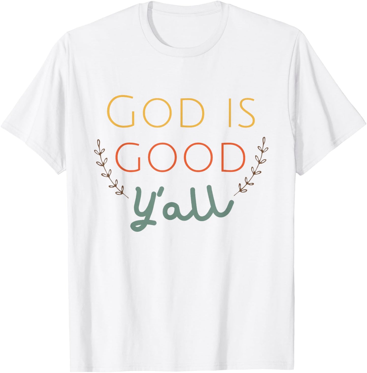 Retro God is Good Y'all Christian Faith Vintage T-Shirt - T-Shirt | White