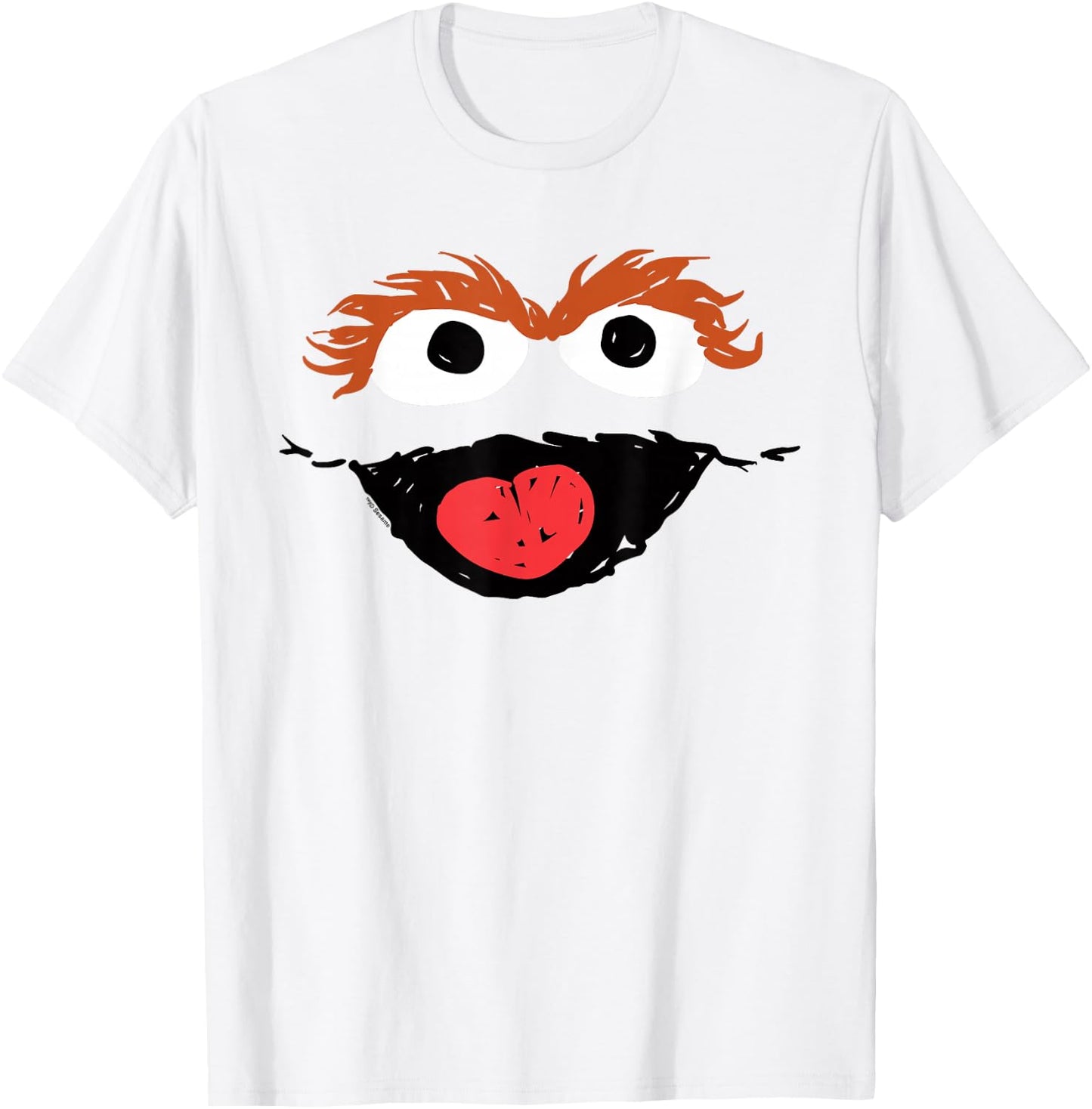 Sesame Street Oscar Crayon Sketch Halloween Costume T-Shirt - T-Shirt | White