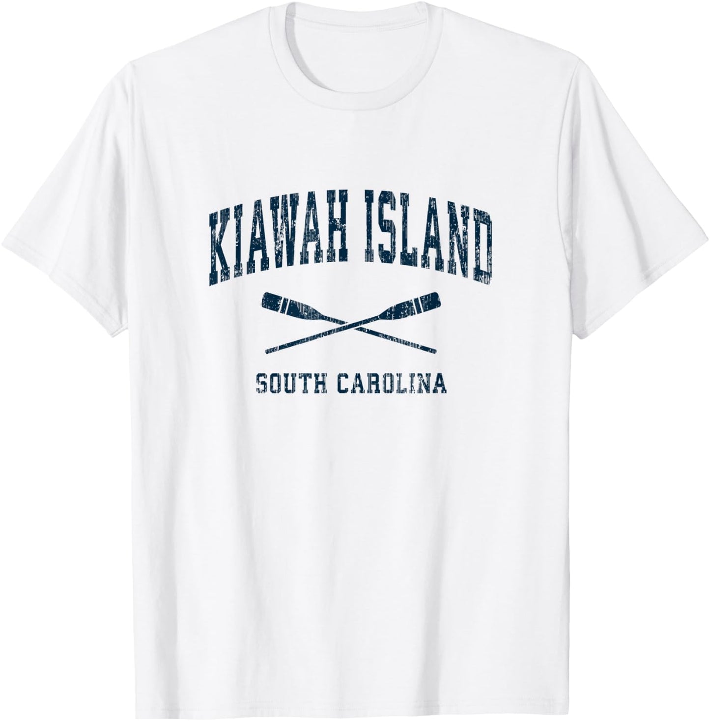 Kiawah Island South Carolina Vintage Nautical Paddles Sports T-Shirt - T-Shirt | White