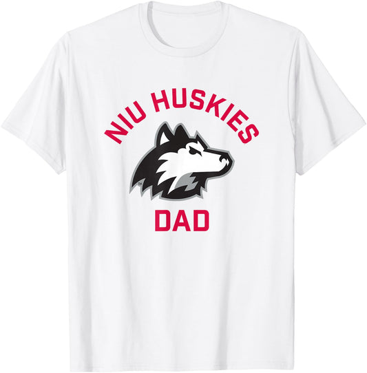 Northern Illinois University NIU Huskies Arched Dad T-Shirt - T-Shirt | White