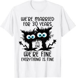 Pearl Wedding We're Married For 30 Years T-Shirt - T-Shirt | White