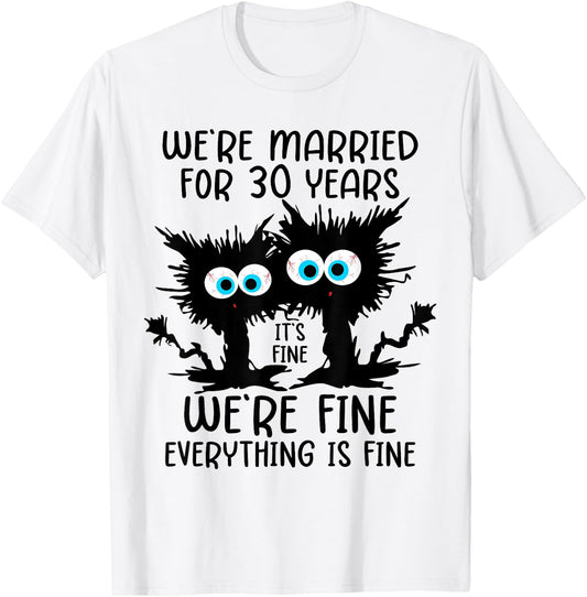 Pearl Wedding We're Married For 30 Years T-Shirt - T-Shirt | White