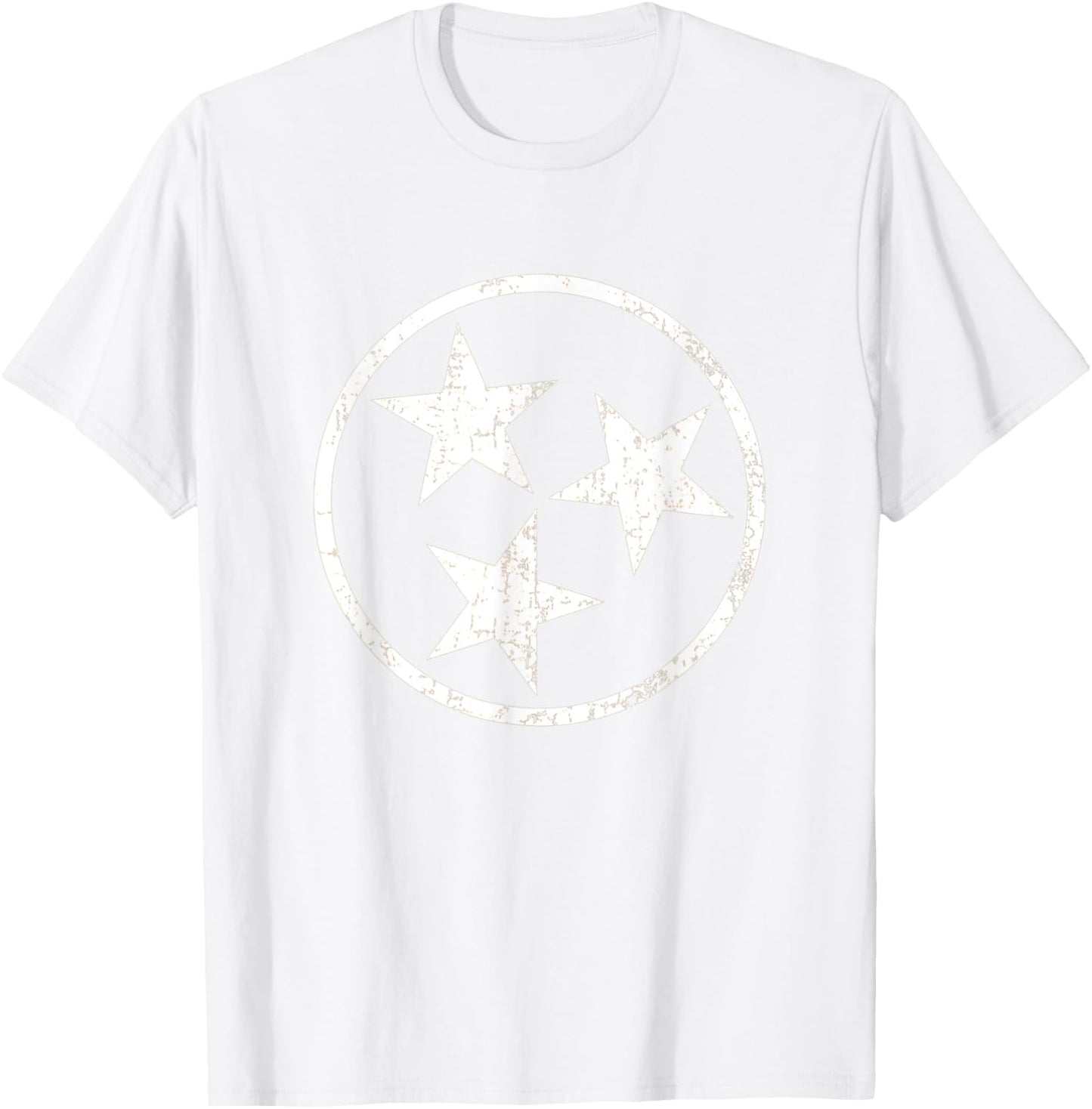 Orange Tennessee Flag Volunteer State Stars Vintage T-Shirt - T-Shirt | White