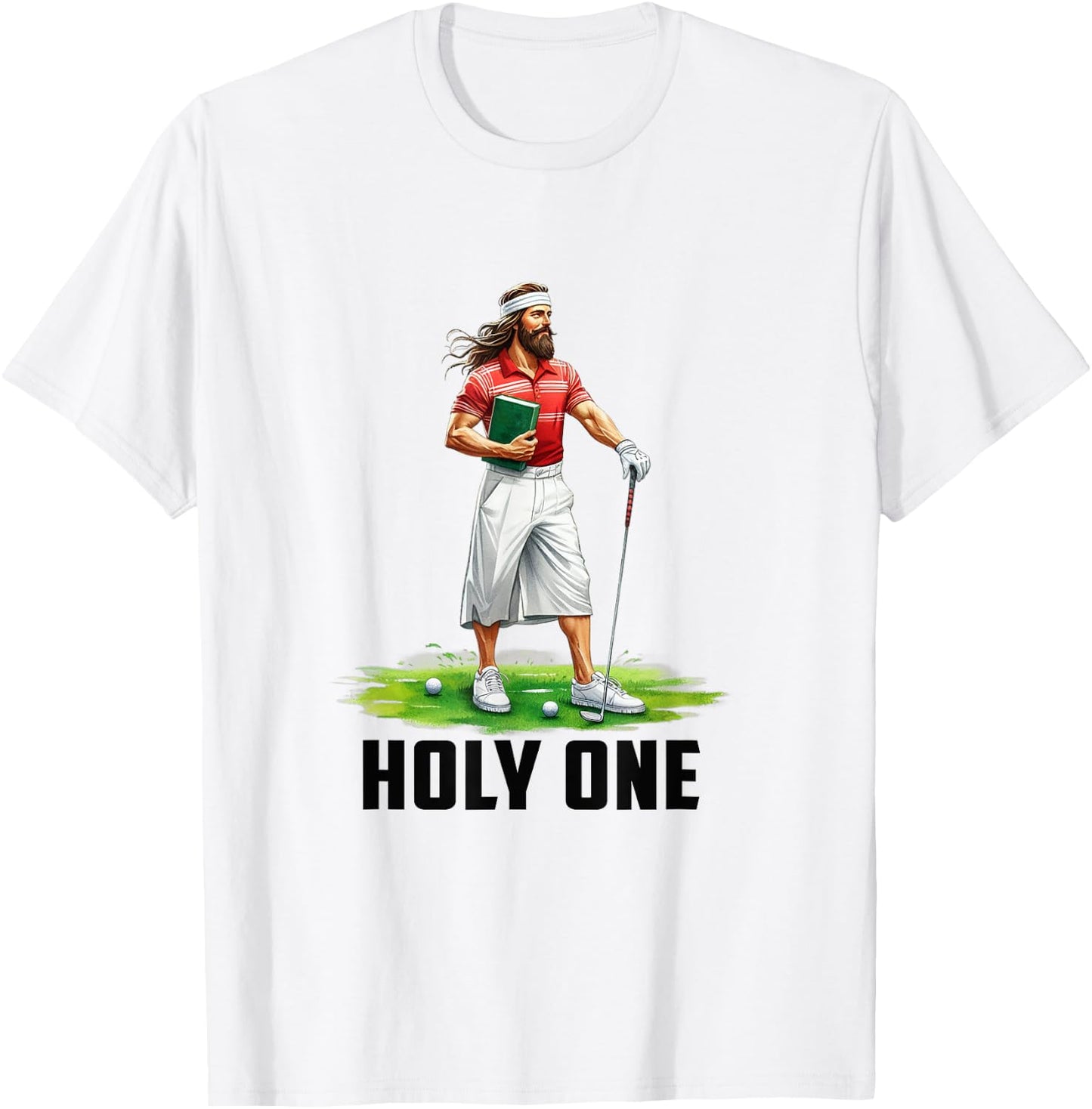 Jesus Golf Holy One Christian God Golfers Golfing Christ T-Shirt - T-Shirt | White