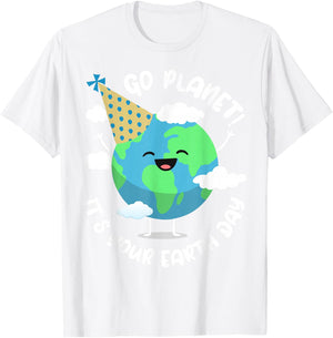 Kids Cute Earth Day Go Planet Its Your Earth Day Toddler Boy Small T-Shirt - T-Shirt | White