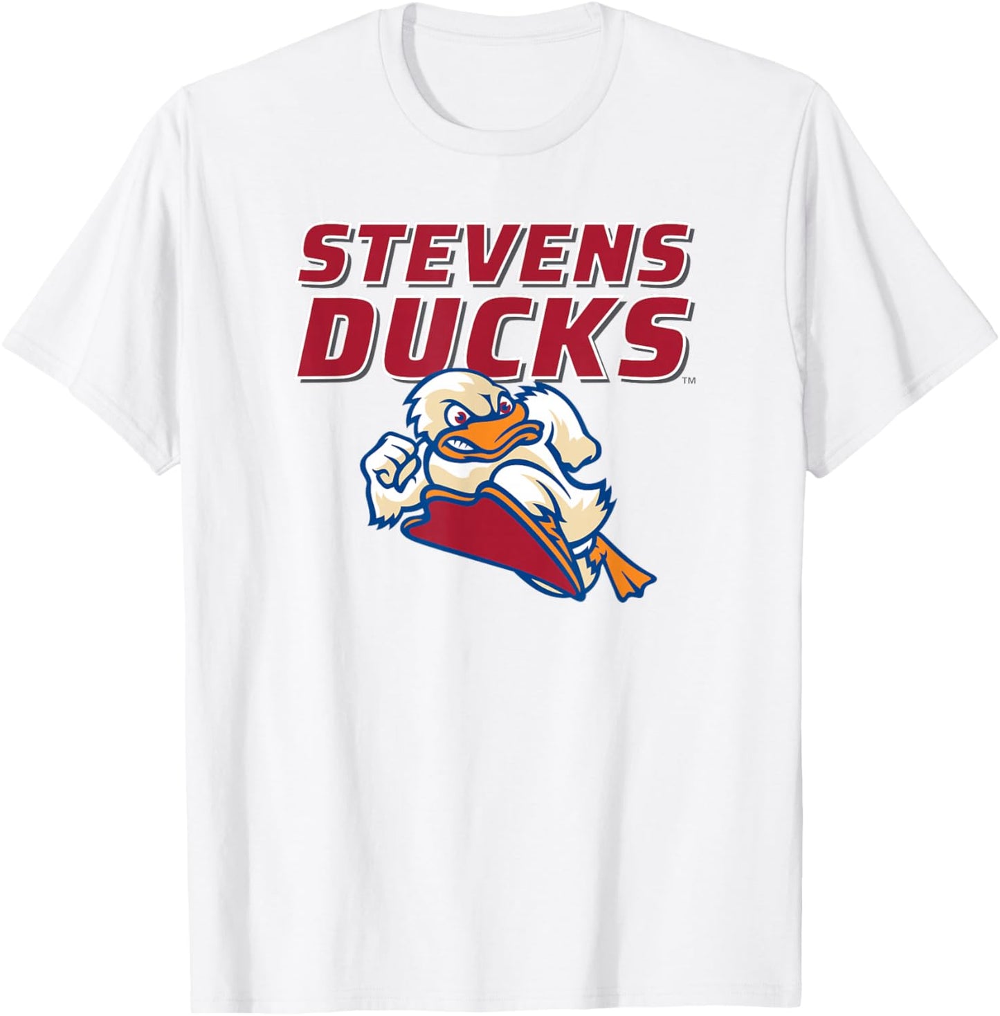 Stevens Institute of Technology Stevens Ducks Logo T-Shirt - T-Shirt | White