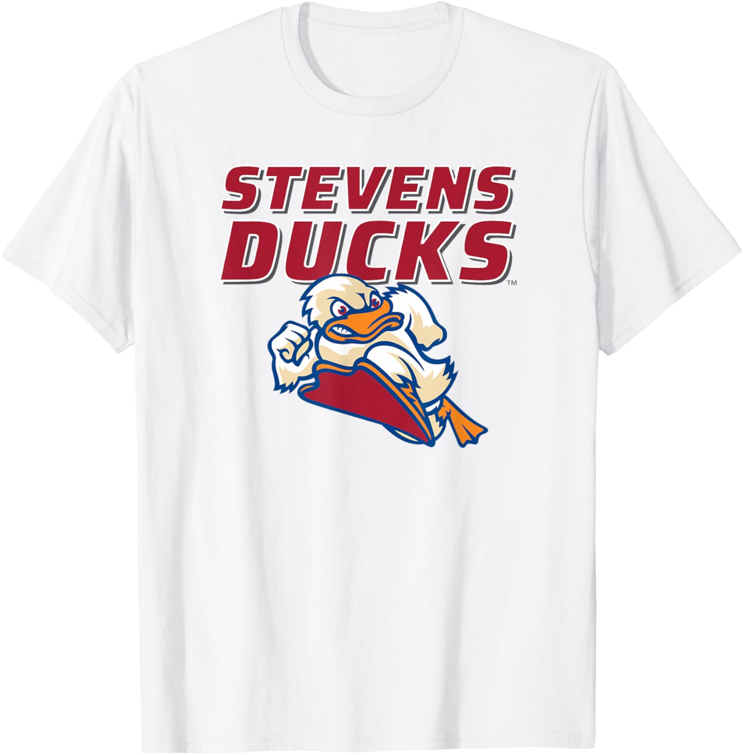 Stevens Institute of Technology Stevens Ducks Logo T-Shirt - T-Shirt | White