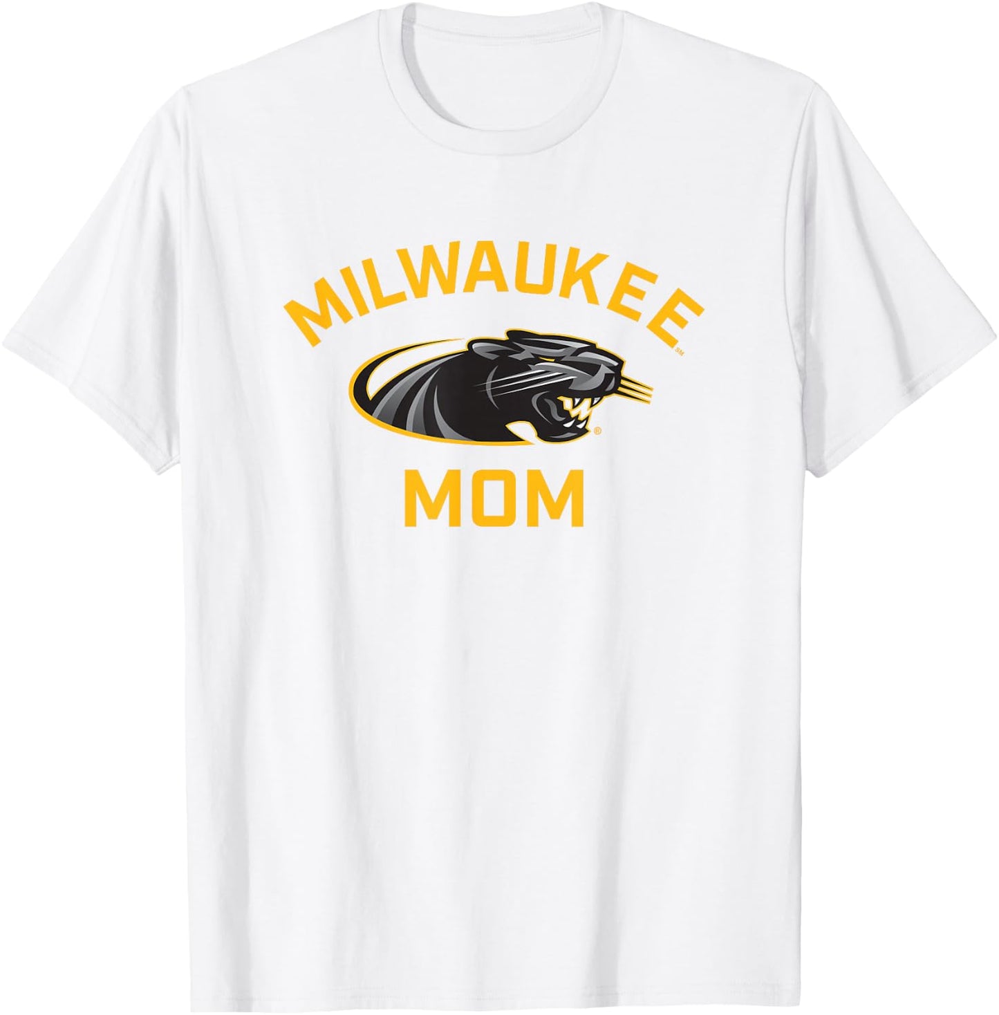 UW Milwaukee Panthers Arched Mom T-Shirt - T-Shirt | White
