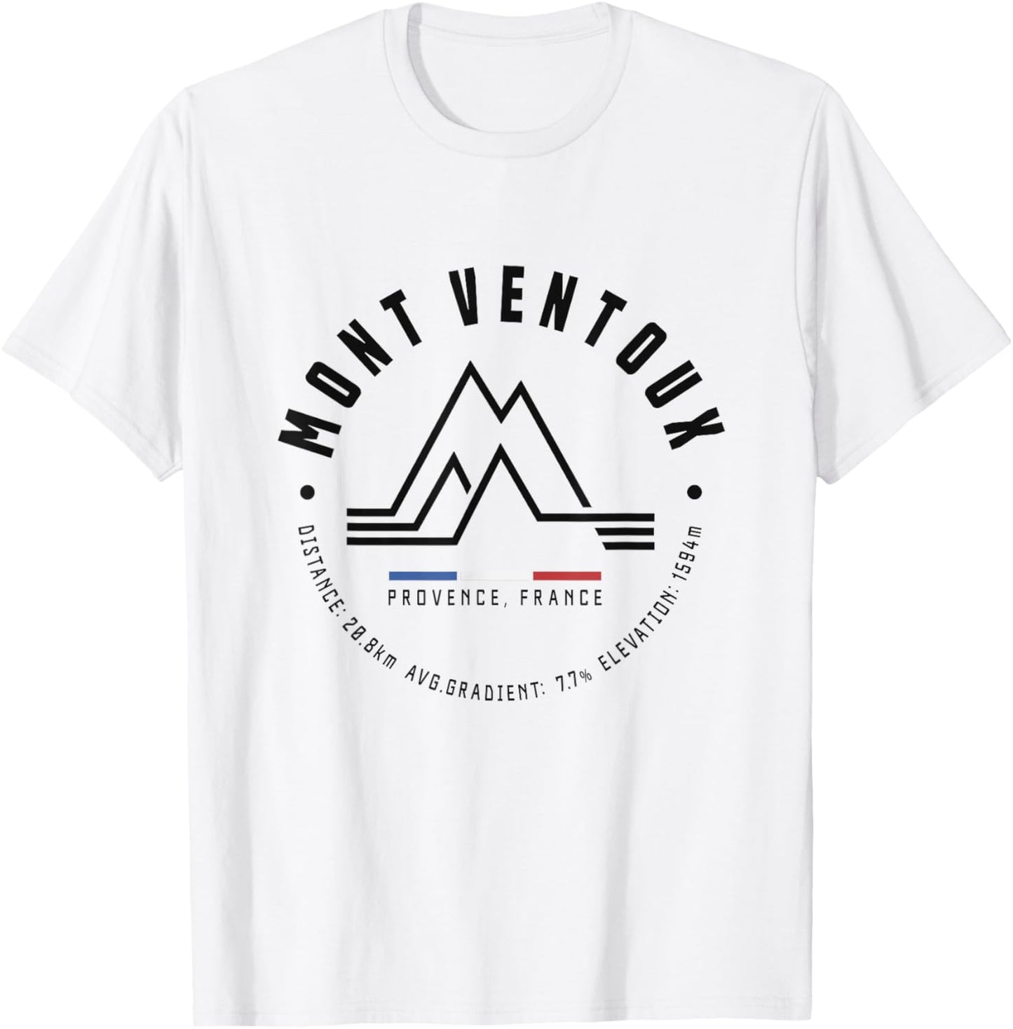 Mont Ventoux Mountain Pass France Cycling Racing Bike T-Shirt - T-Shirt | White