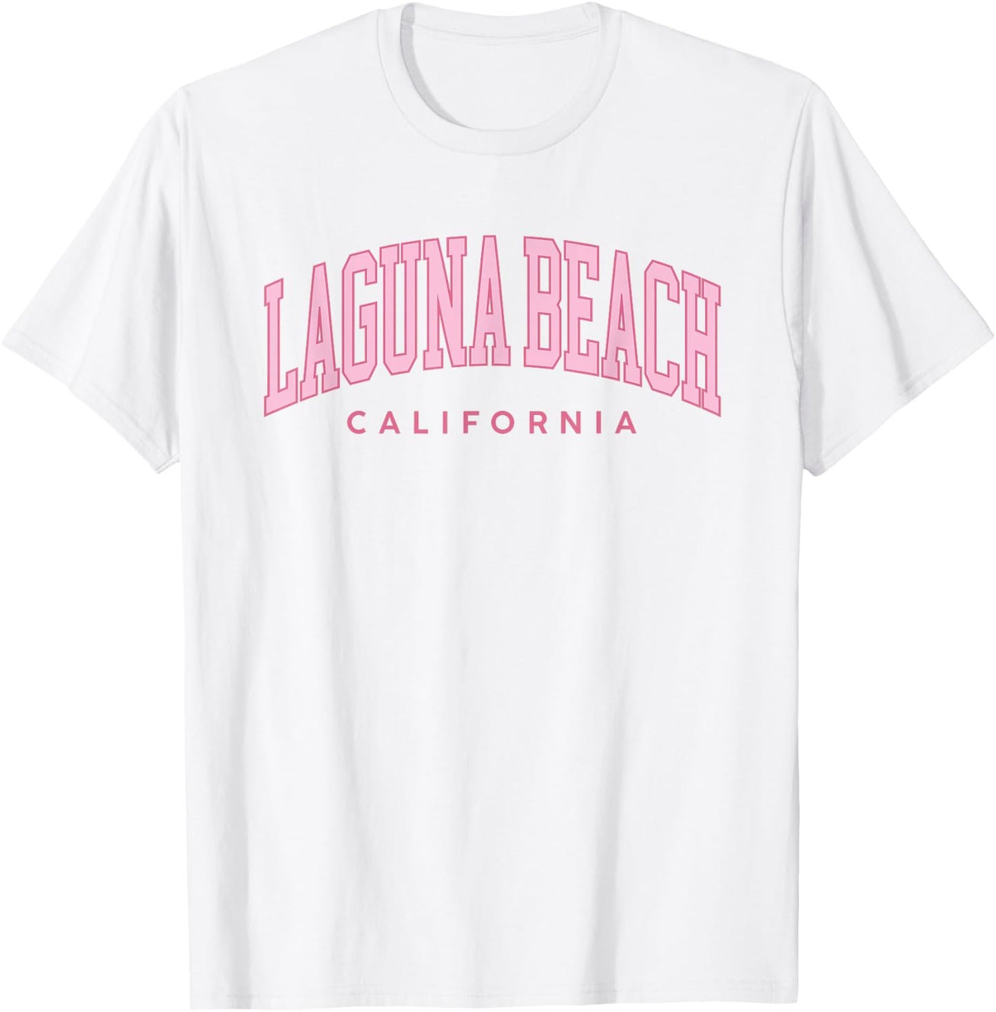 Laguna Beach California Retro Preppy Throwback Pink Girls T-Shirt - T-Shirt | White