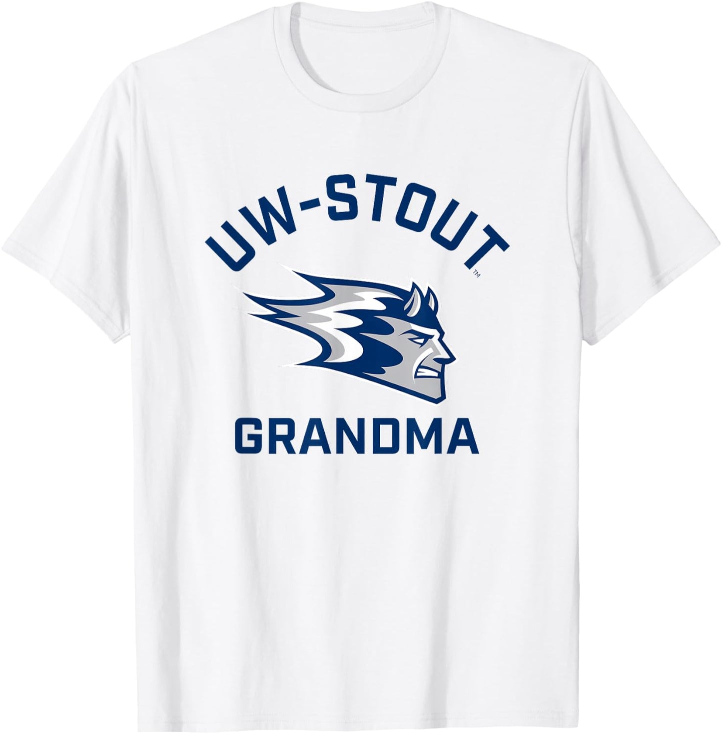 University of Wisconsin-Stout Blue Devils Arched Grandma T-Shirt - T-Shirt | White