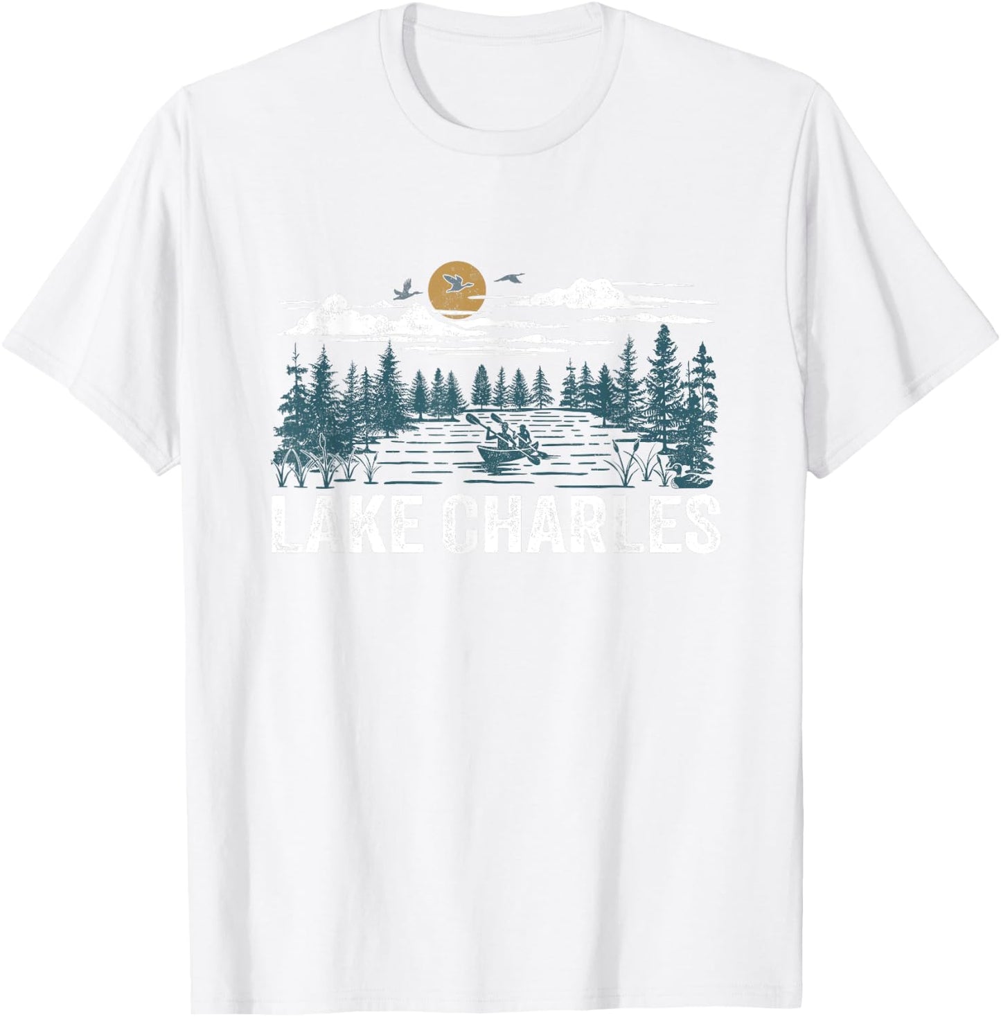 Lake Charles Louisiana T-Shirt - T-Shirt | White