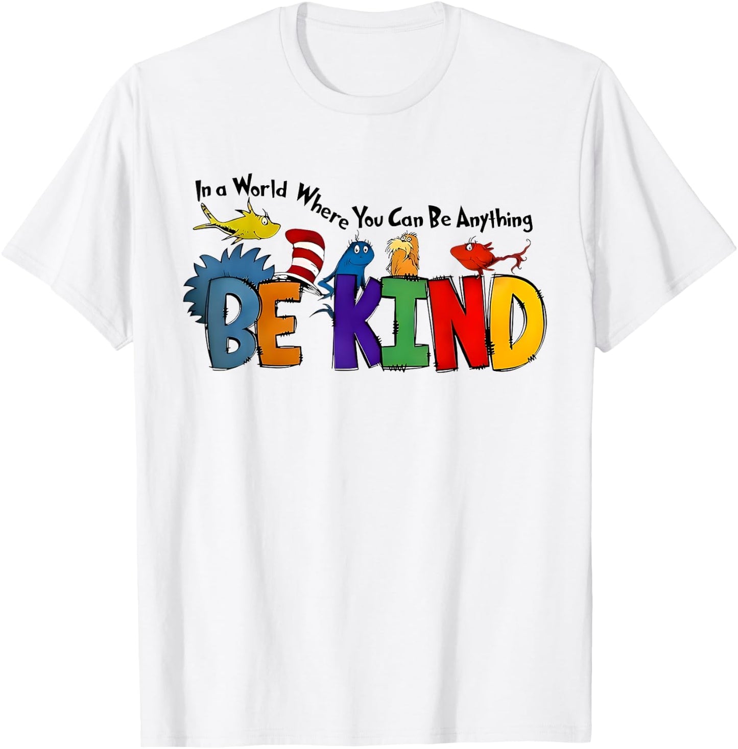 In A World Where You Can Be Anything Be Kind Kindness Retro T-Shirt - T-Shirt | White