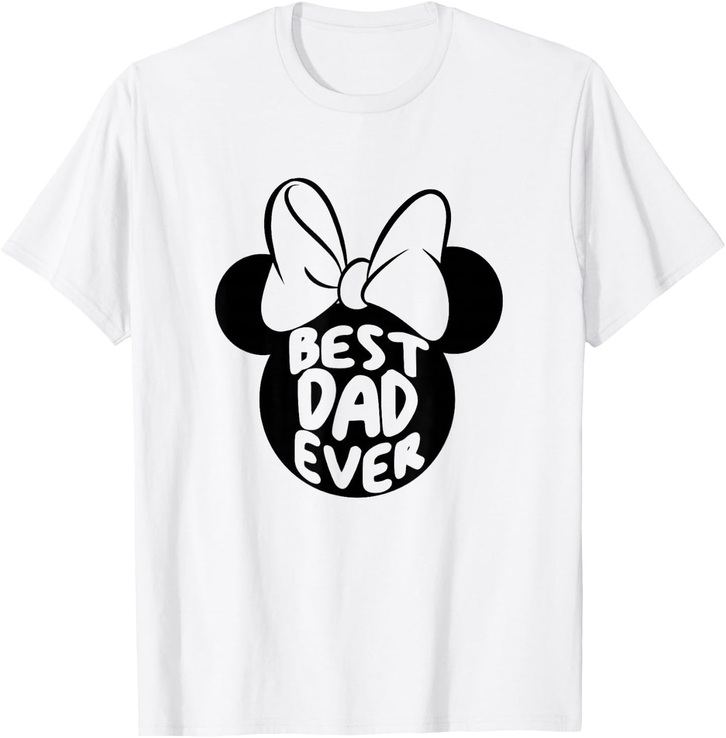 Disney Minnie Mouse Father's Day Best Dad Ever Bow T-Shirt - T-Shirt | White