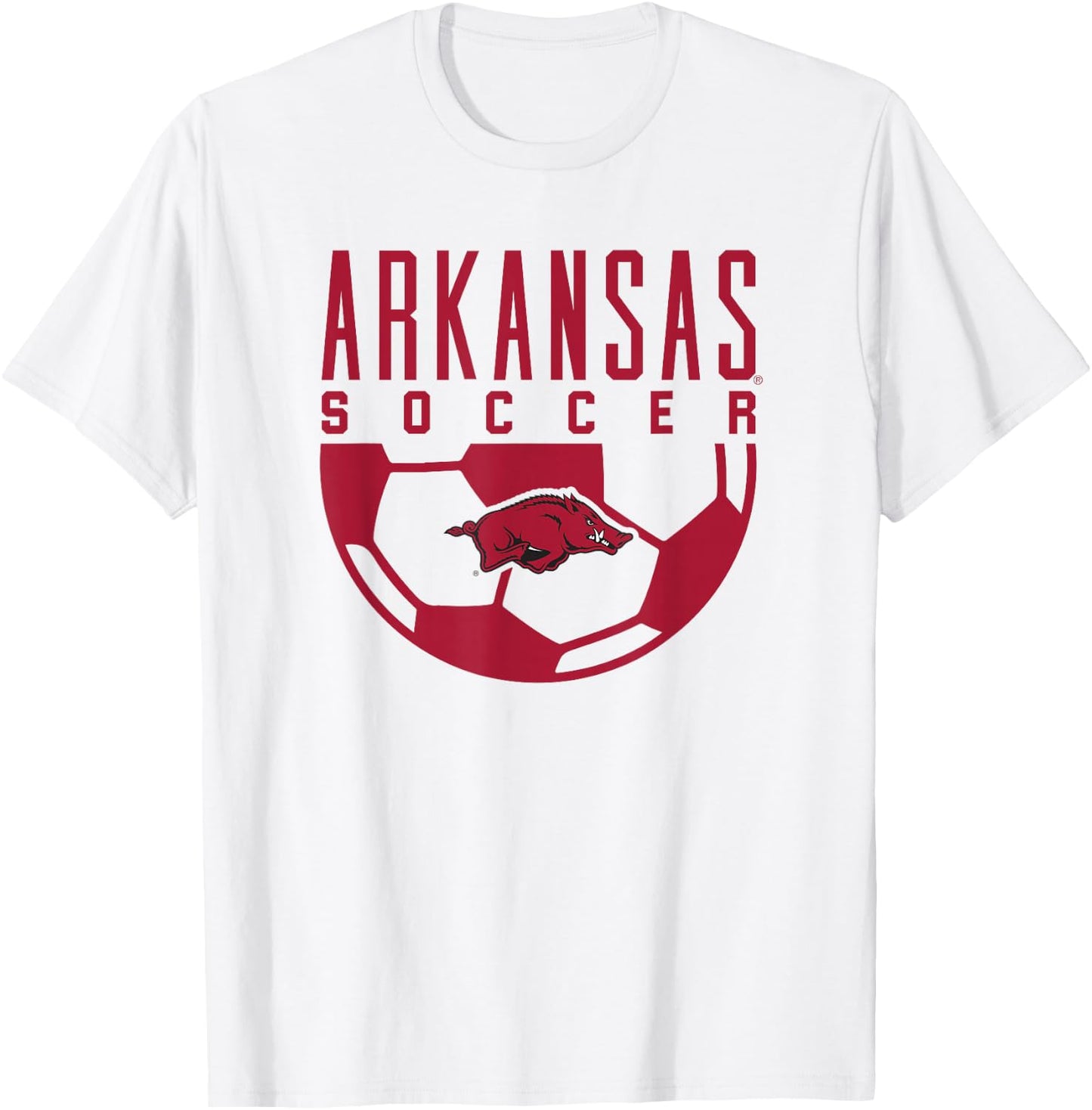 University of Arkansas Razorbacks Soccer T-Shirt - T-Shirt | White