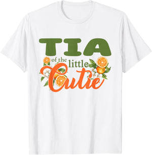 Tia of The Little Cutie Orange Clementine Bday Party T-Shirt - T-Shirt | White