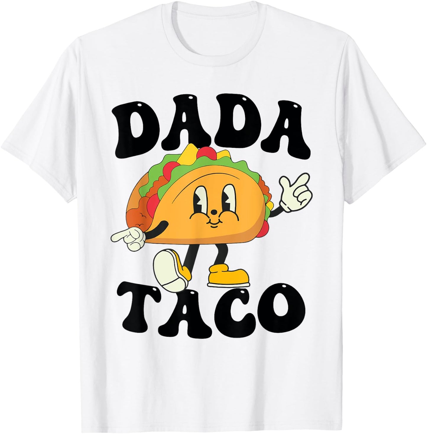 Dada of the Birthday Boy Girl Taco Mexican Birthday Family T-Shirt - T-Shirt | White