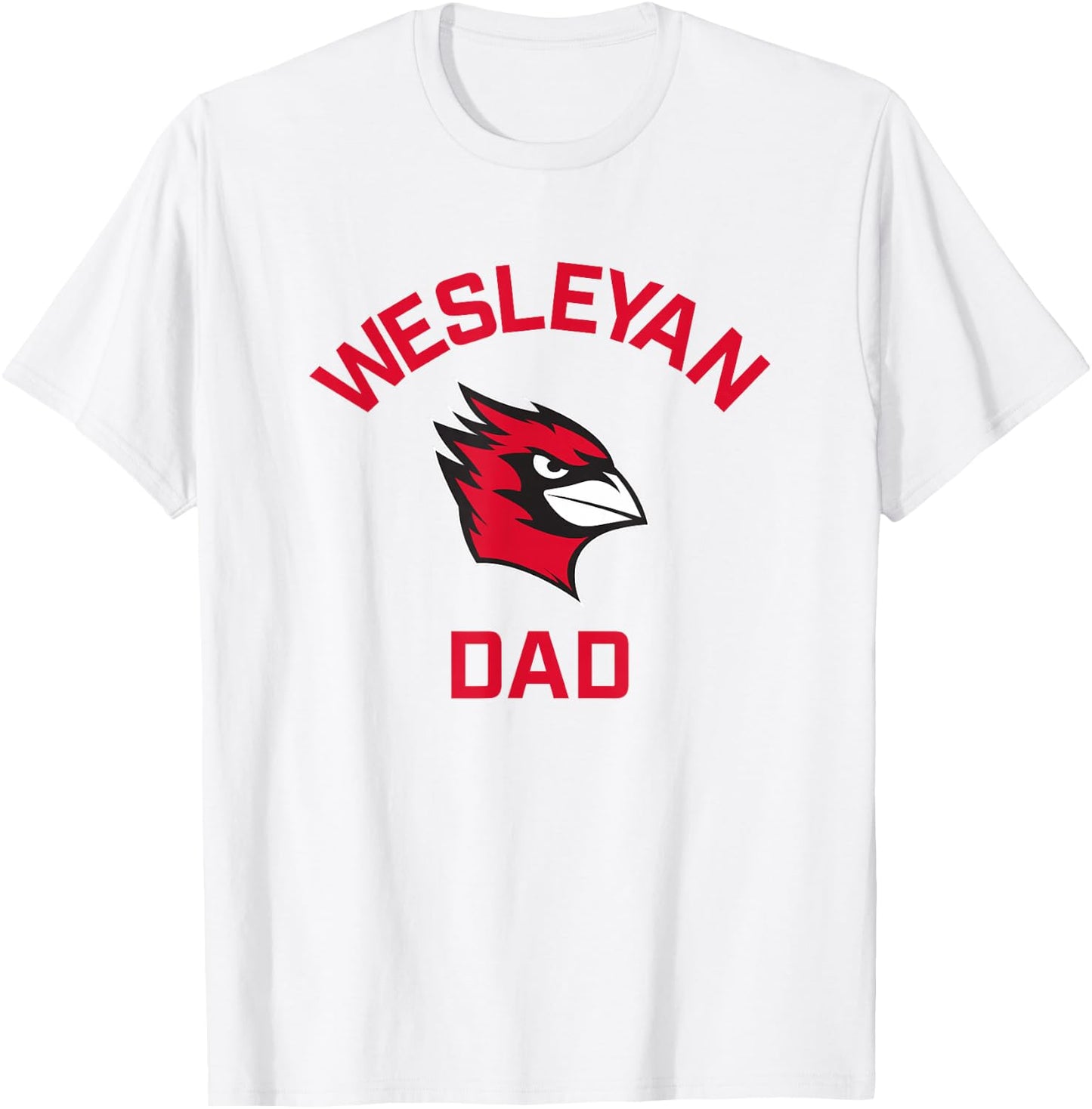 Wesleyan University Cardinals Arched Dad T-Shirt - T-Shirt | White