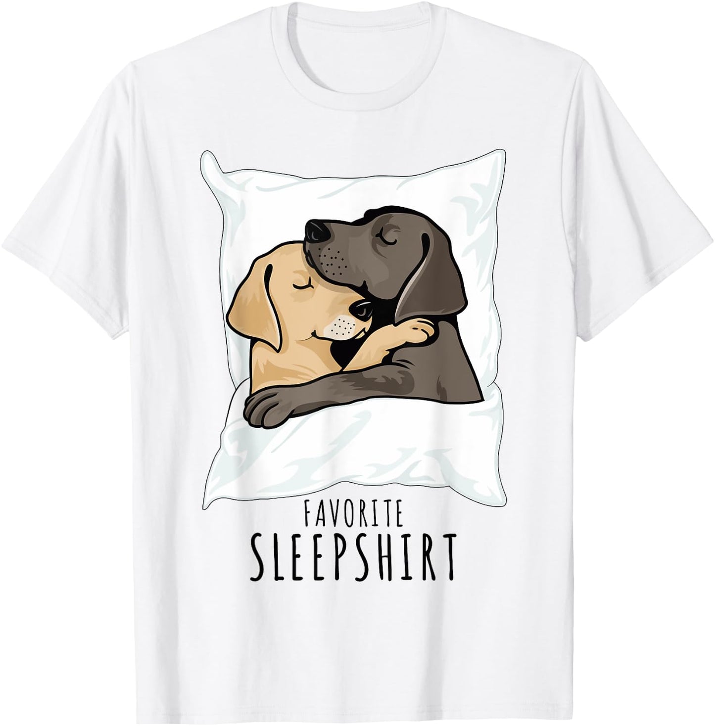 Retriever Couples Pajama Dogs Favourite Sleepshirt T-Shirt - T-Shirt | White