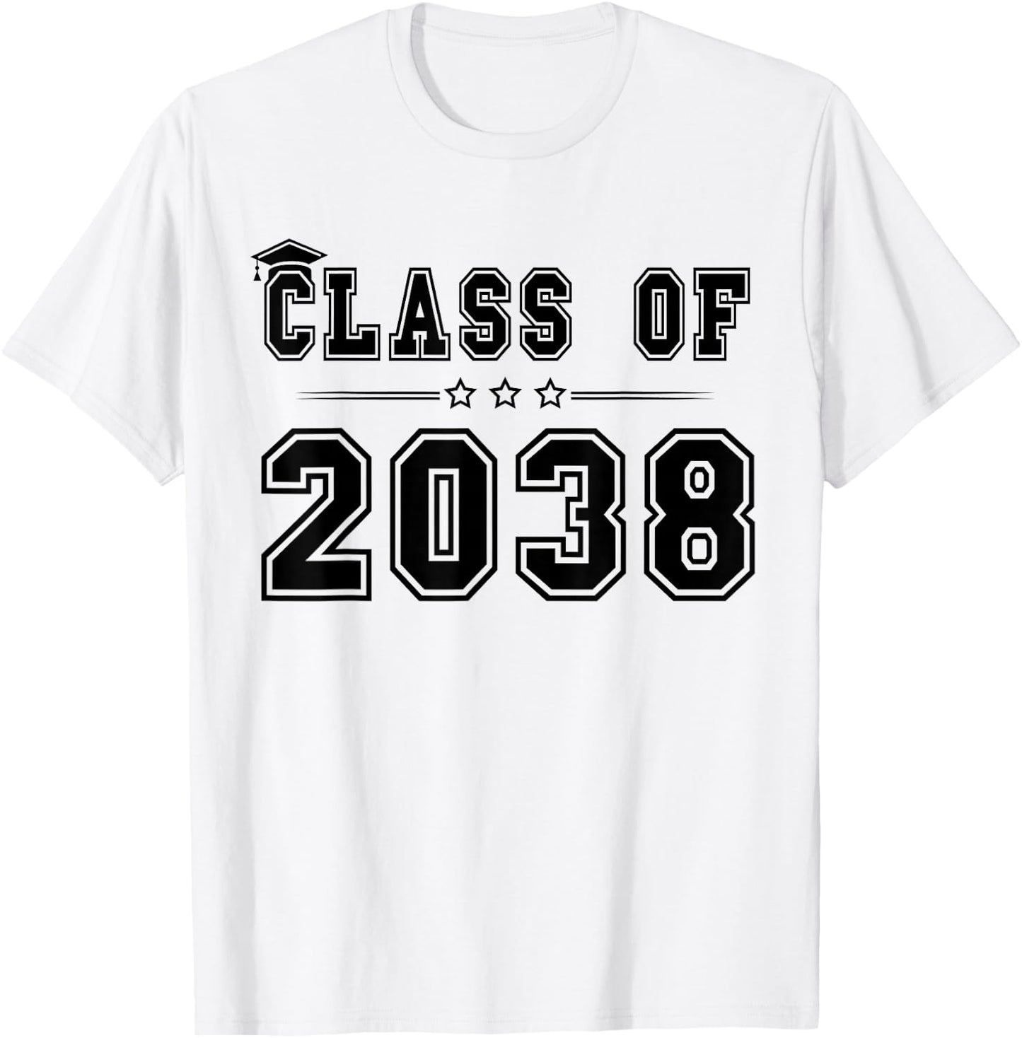 Class of 2038 Grow With Me Graduation First Day Of School T-Shirt - T-Shirt | White