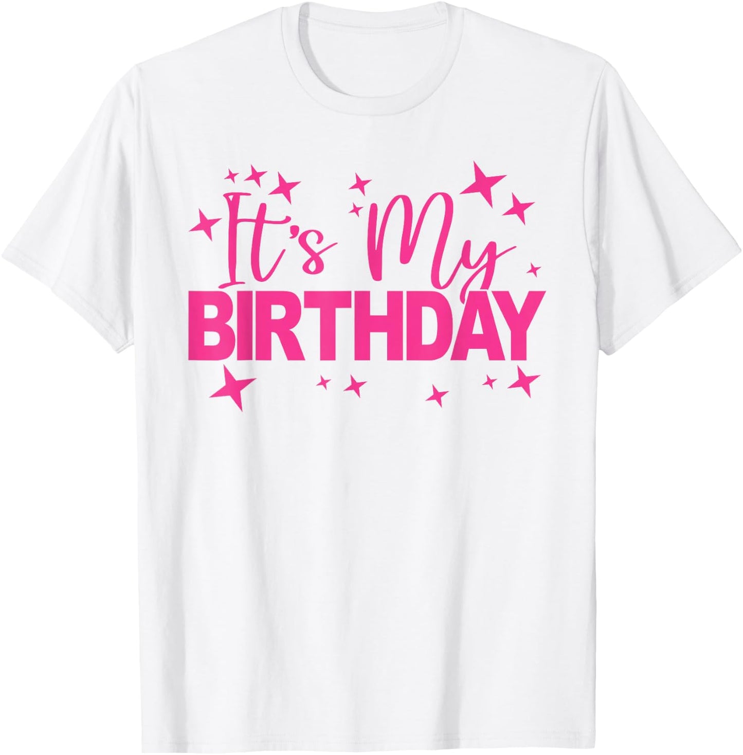 It's My Birthday Party Women and Girls, Cute Pink Birthday T-Shirt - T-Shirt | White
