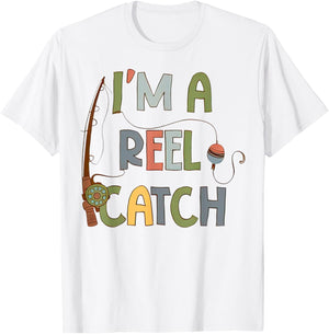 I'm A Reel Catch Romper Funny Fishing Dad T-Shirt - T-Shirt | White