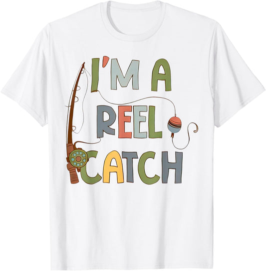 I'm A Reel Catch Romper Funny Fishing Dad T-Shirt - T-Shirt | White