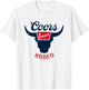 Coors Banquet Rodeo Bull Horns Classic Badge T-Shirt - T-Shirt | White