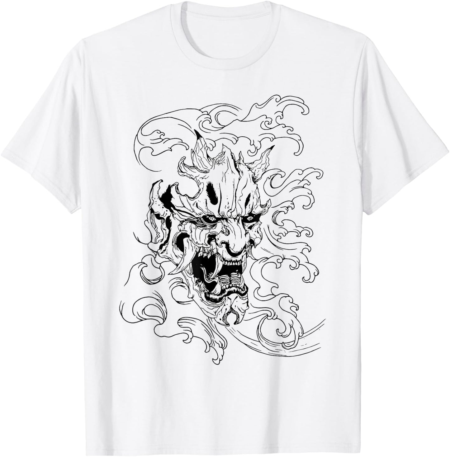 Japanese Oni T-Shirt - T-Shirt | White
