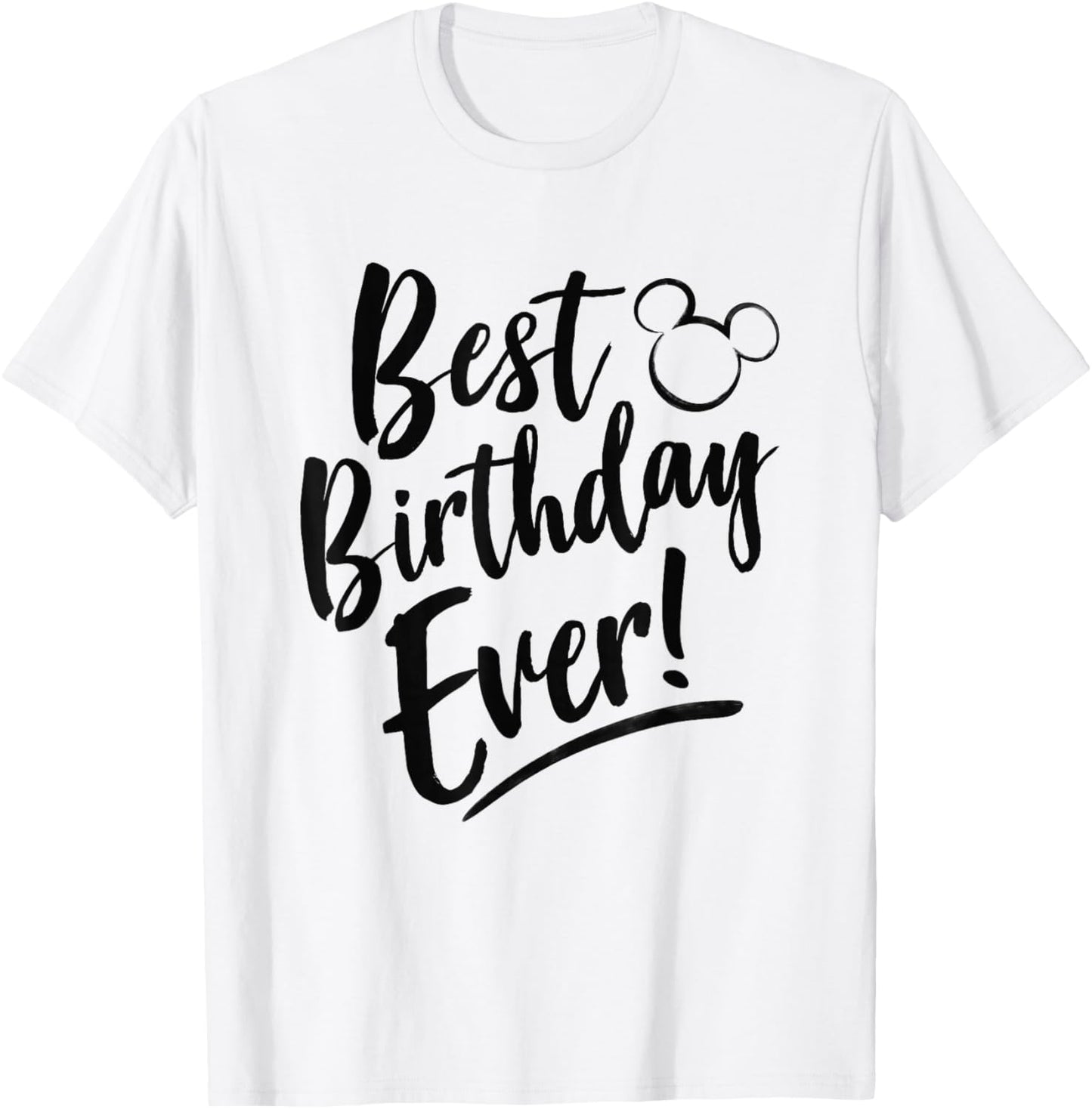 Disney Mickey And Friends Best Birthday Ever Classic Logo T-Shirt - T-Shirt | White