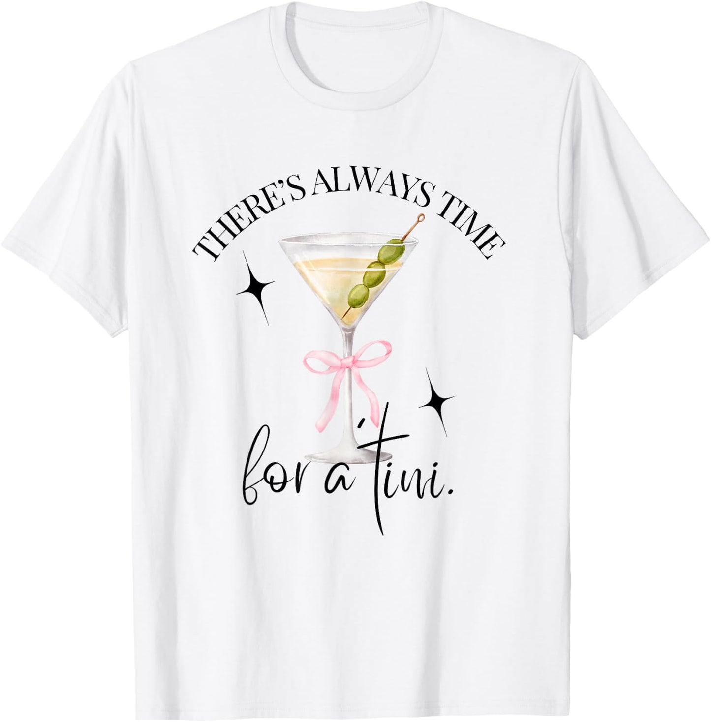 There's Always Time for a Tini Dirty Martini Time Vintage T-Shirt - T-Shirt | White