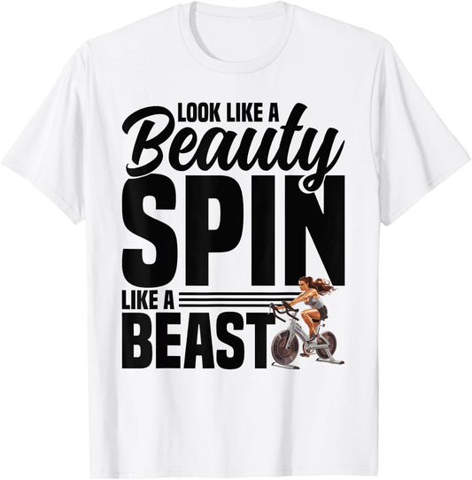 Indoor Cycling Workout Spin Instructor Spinning Spin Class T-Shirt - T-Shirt | White