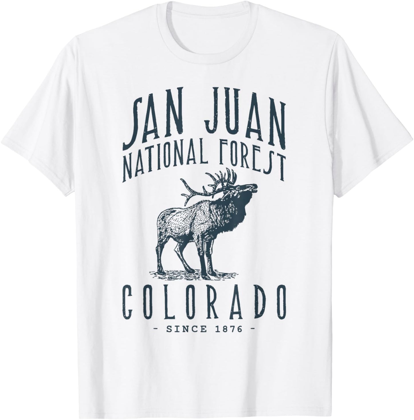 San Juan National Forest Elk Hunting Colorado T-Shirt - T-Shirt | White