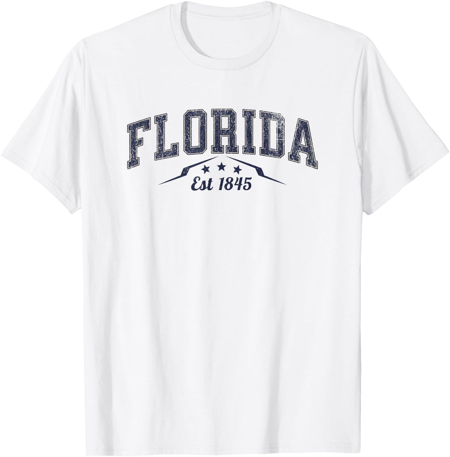 Retro State of Florida Est 1845 Varsity Style Florida T-Shirt - T-Shirt | White