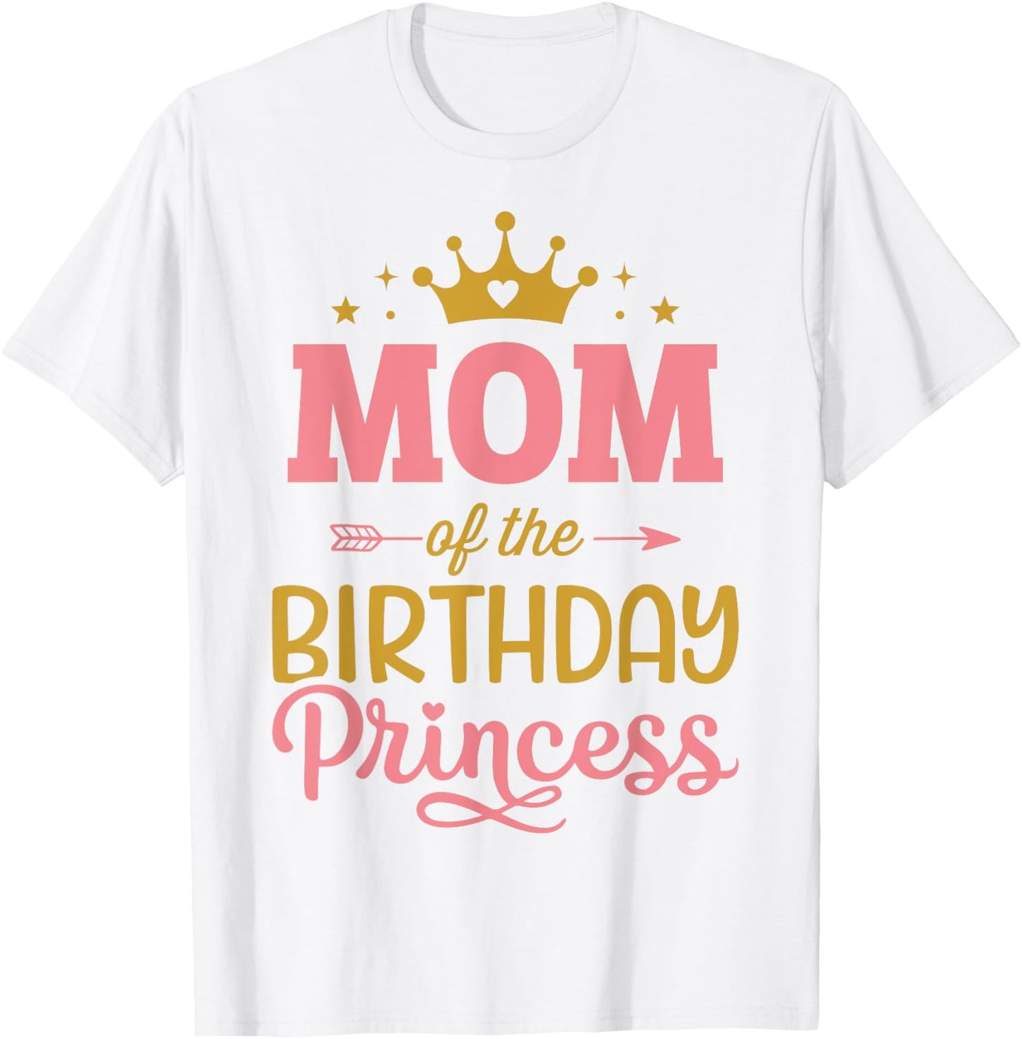 Mom of the birthday princess girl matching family party T-Shirt - T-Shirt | White
