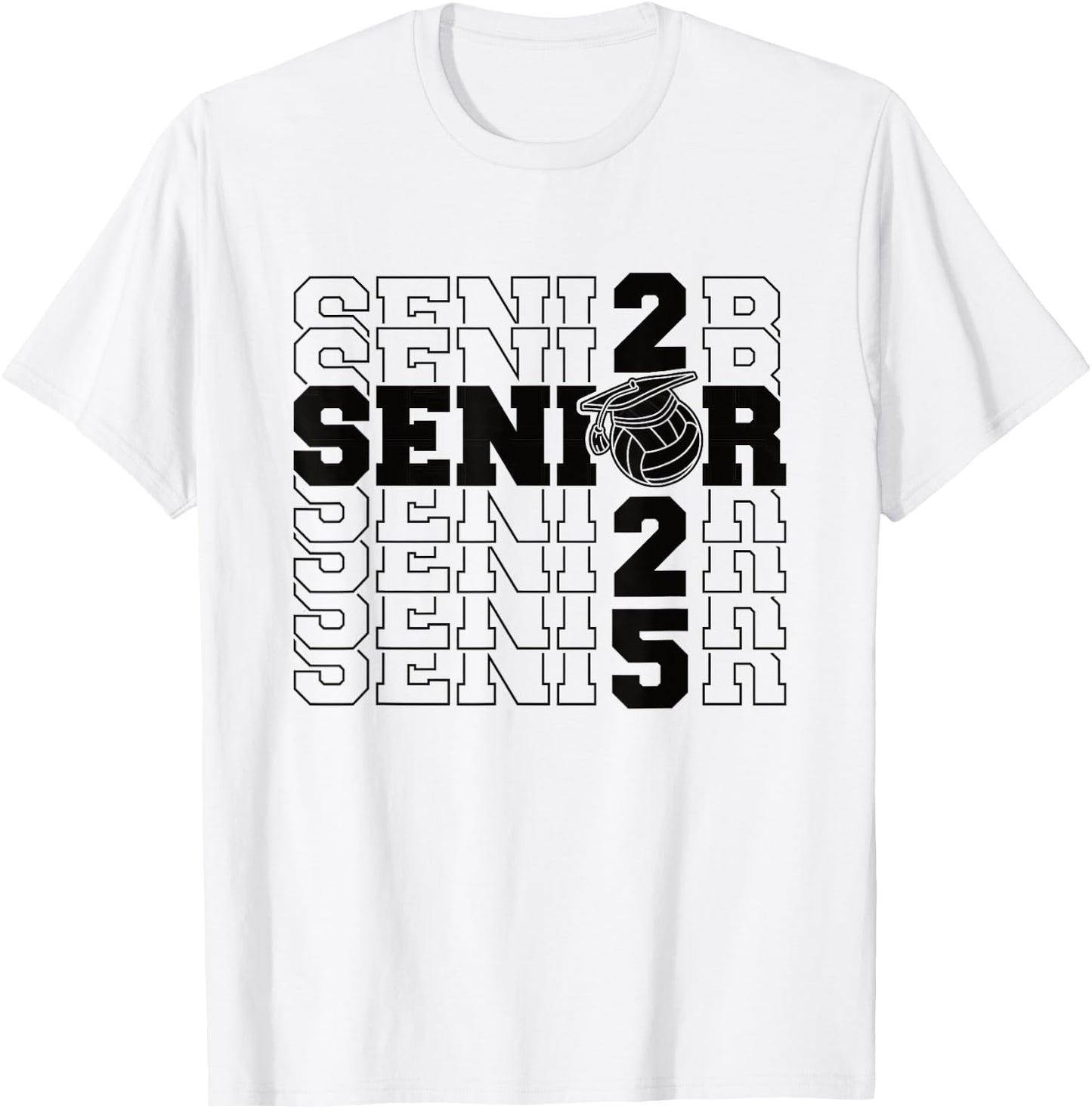 Class of 2025 Volleyball Senior Night T-Shirt - T-Shirt | White