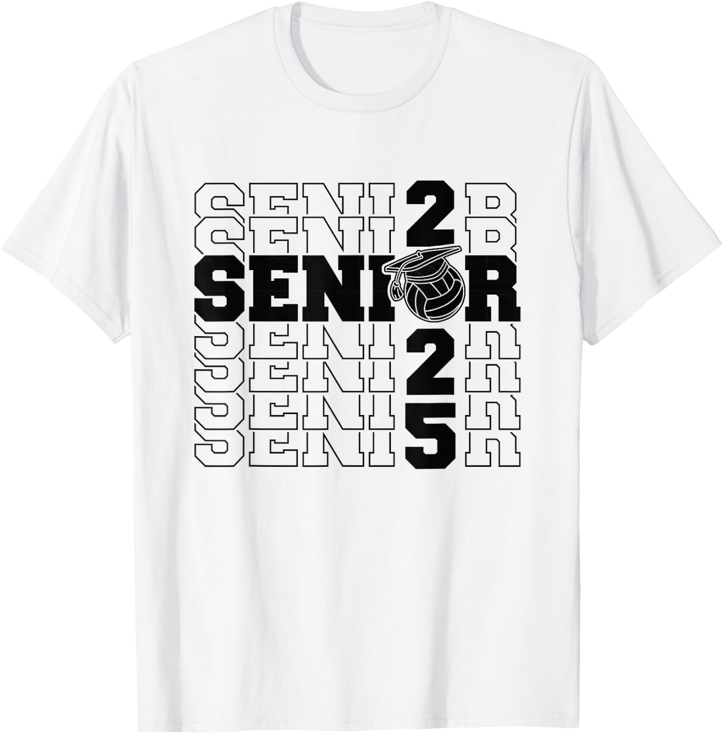 Class of 2025 Volleyball Senior Night T-Shirt - T-Shirt | White