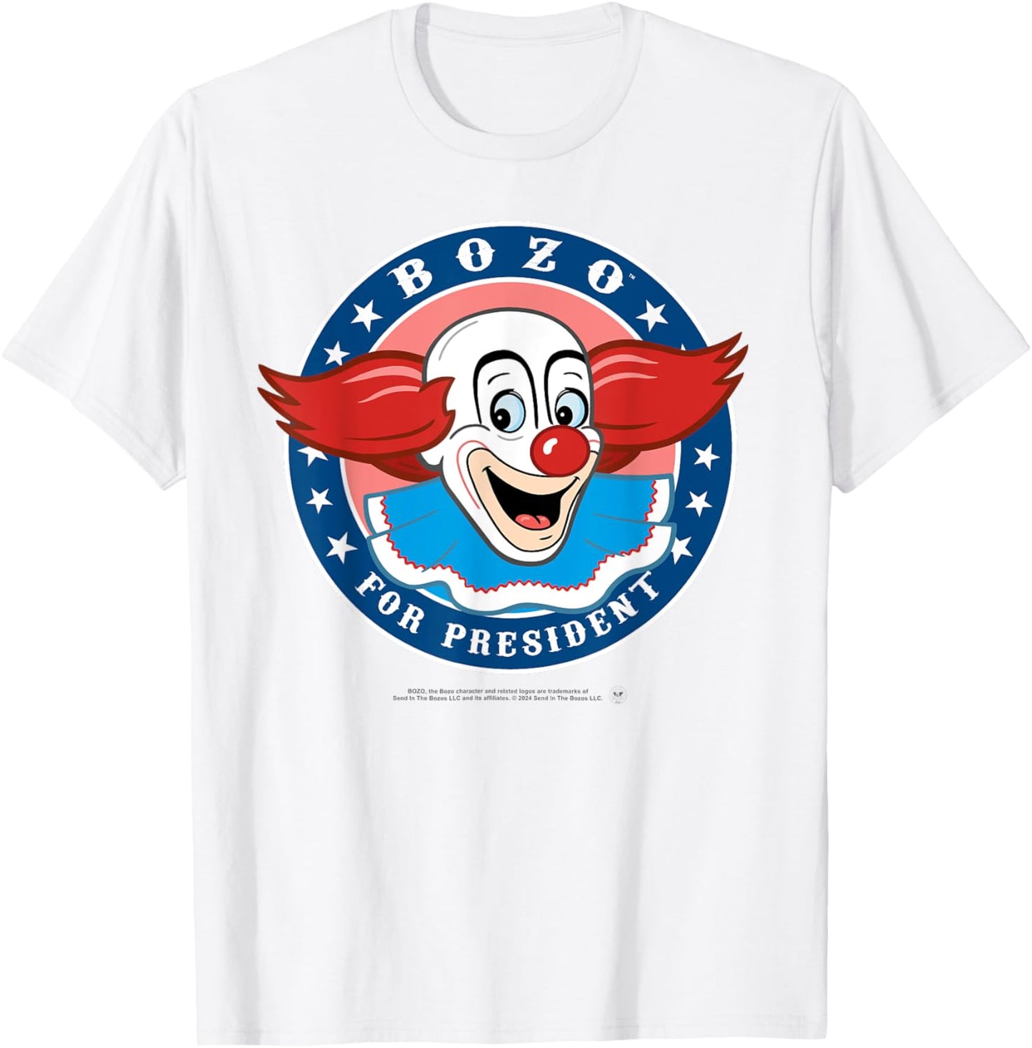 Bozo the Clown - Vintage Bozo For President T-Shirt - T-Shirt | White