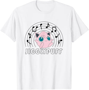 Pokémon - Jiggly Puff Music Notes T-Shirt - T-Shirt | White