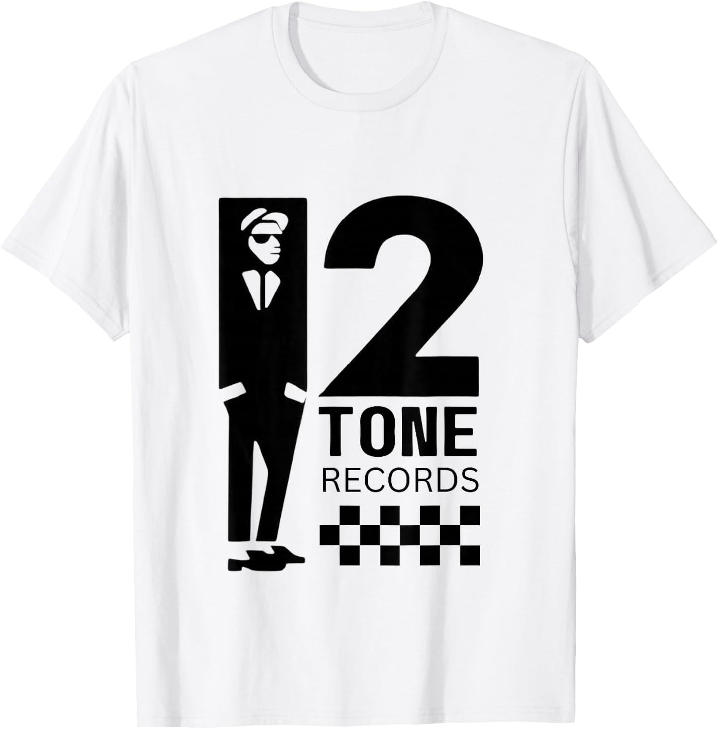 Two Tone Ska Music Checkerboard T-Shirt - T-Shirt | White