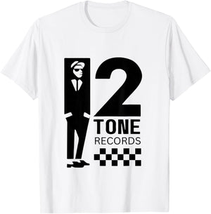 Two Tone Ska Music Checkerboard T-Shirt - T-Shirt | White