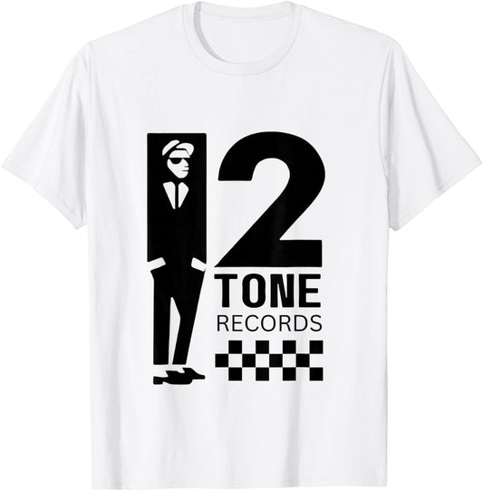 Two Tone Ska Music Checkerboard T-Shirt - T-Shirt | White