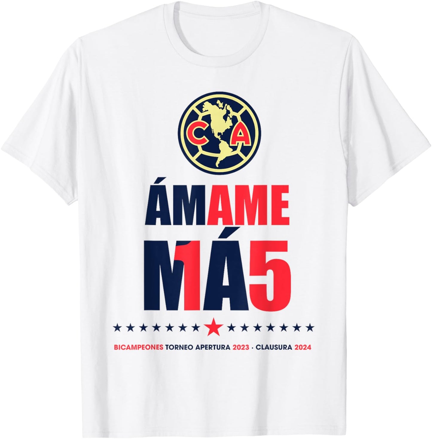 Club America Bicampeon Torneo Apertura 2023 - Clausura 2024 T-Shirt - T-Shirt | White