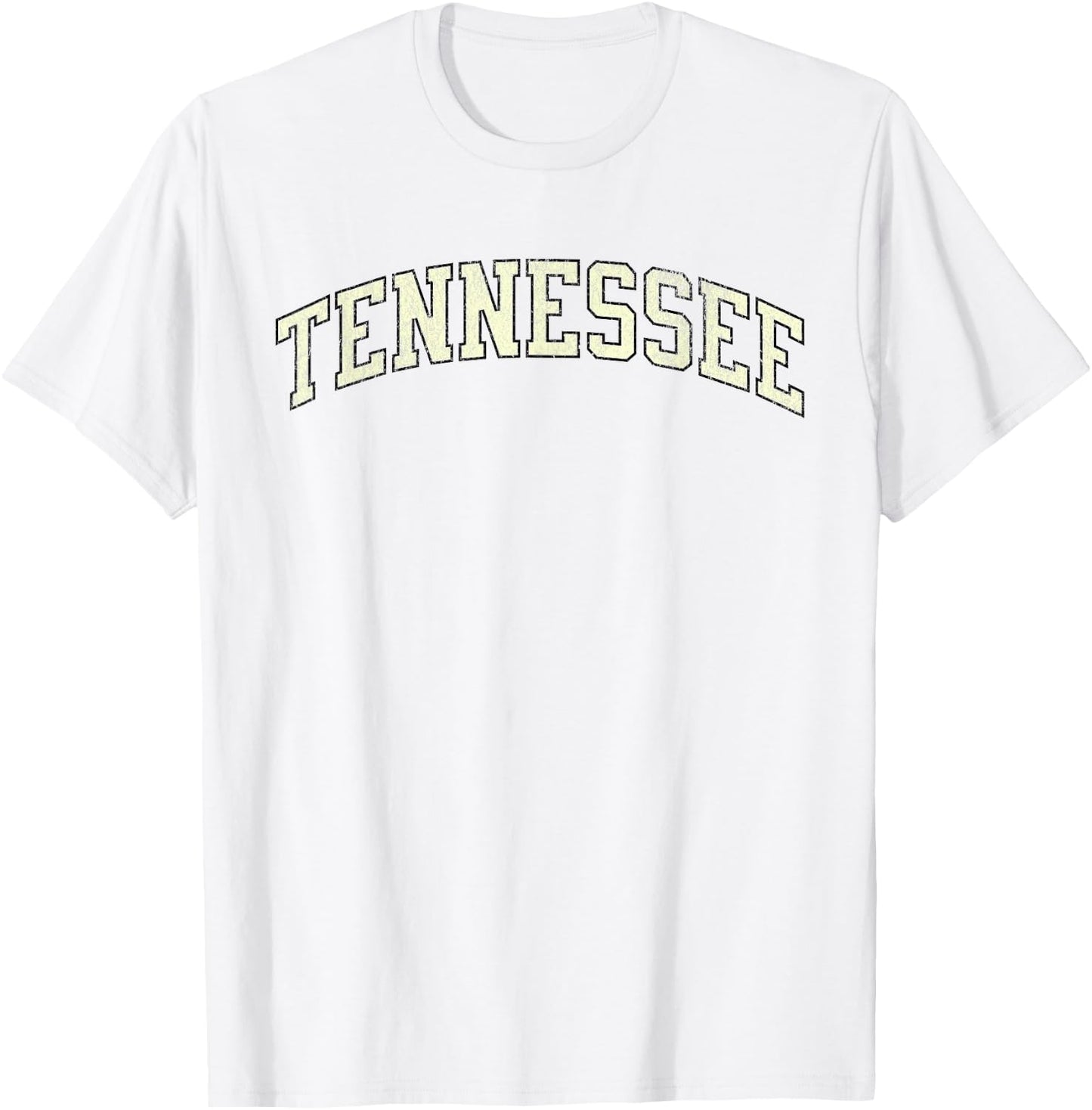 Vintage Tennessee Varsity Orange Distressed print T-Shirt - T-Shirt | White