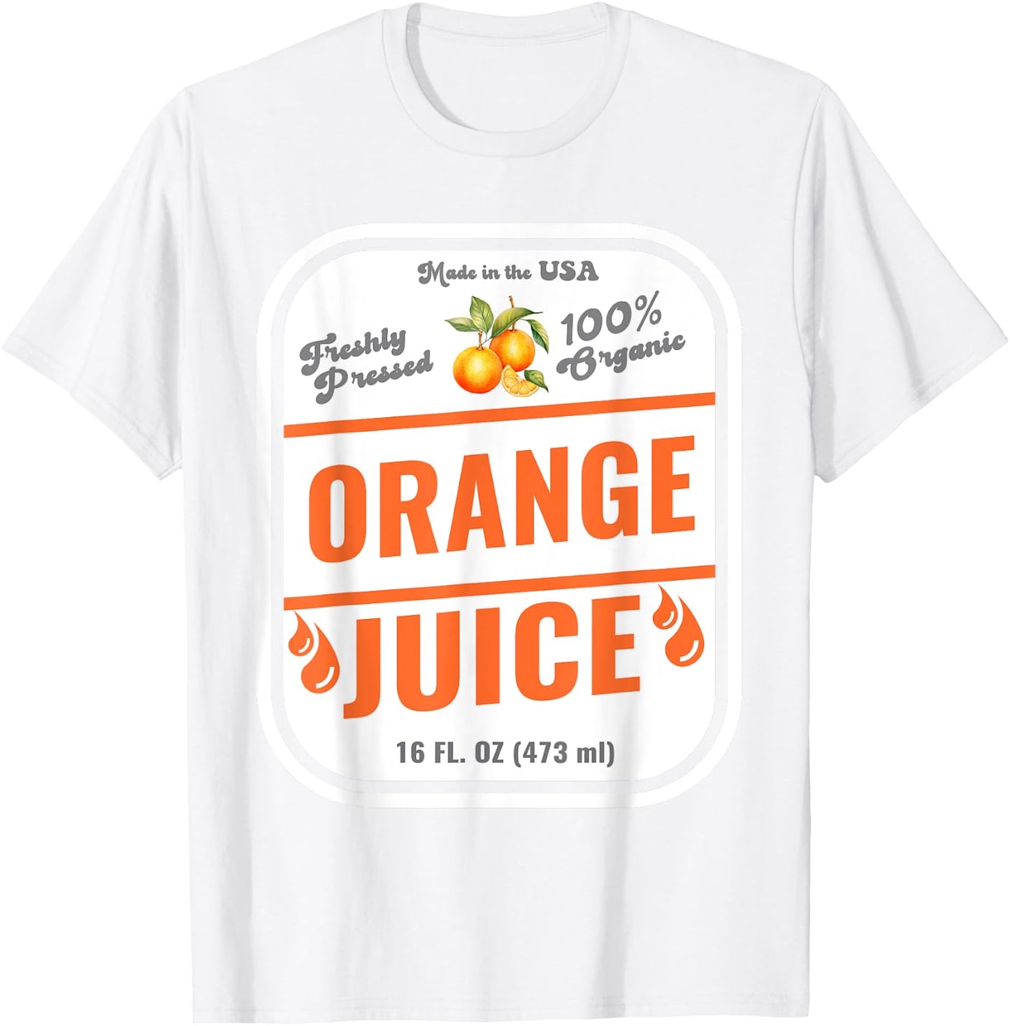 Halloween Costume Organic Orange Juice Group Costume Idea T-Shirt - T-Shirt | White
