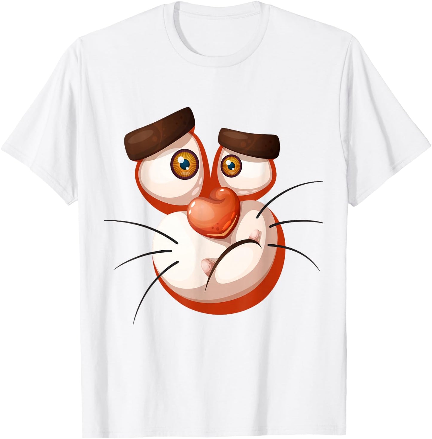 Tiger Halloween Costume Shirt Face Boys Girls Kids T-Shirt - T-Shirt | White