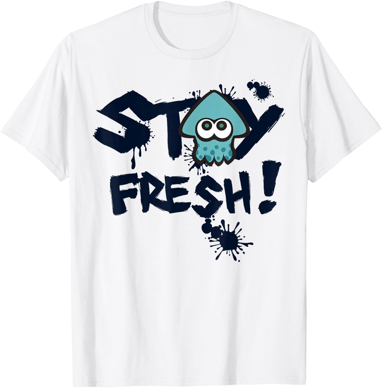 Nintendo Splatoon Stay Fresh Squid Ink Graphic T-Shirt - T-Shirt | White