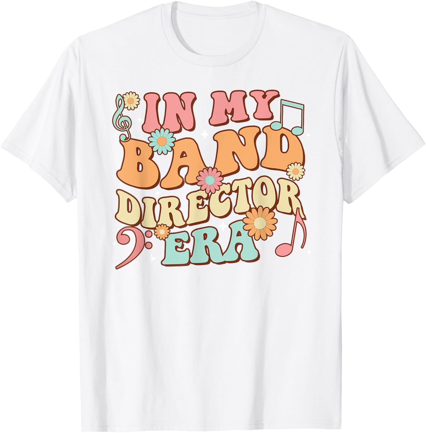 Groovy In My Band Director Era Music Teacher T-Shirt - T-Shirt | White