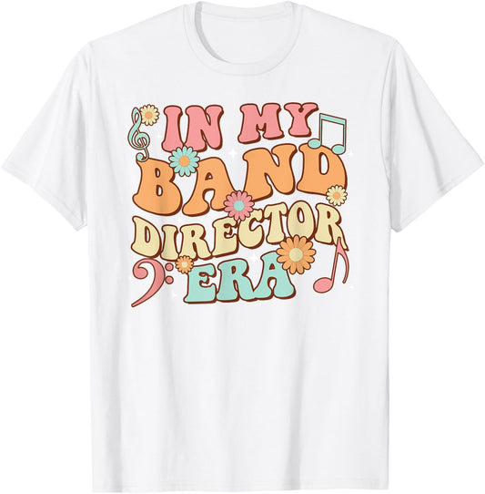 Groovy In My Band Director Era Music Teacher T-Shirt - T-Shirt | White